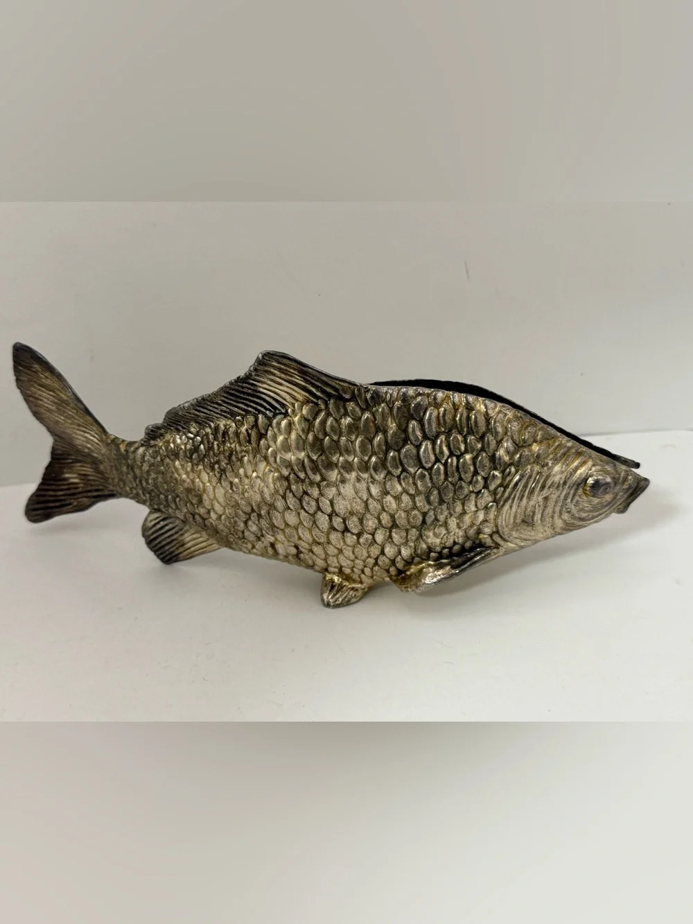 Mid-century silver-plated fish holder